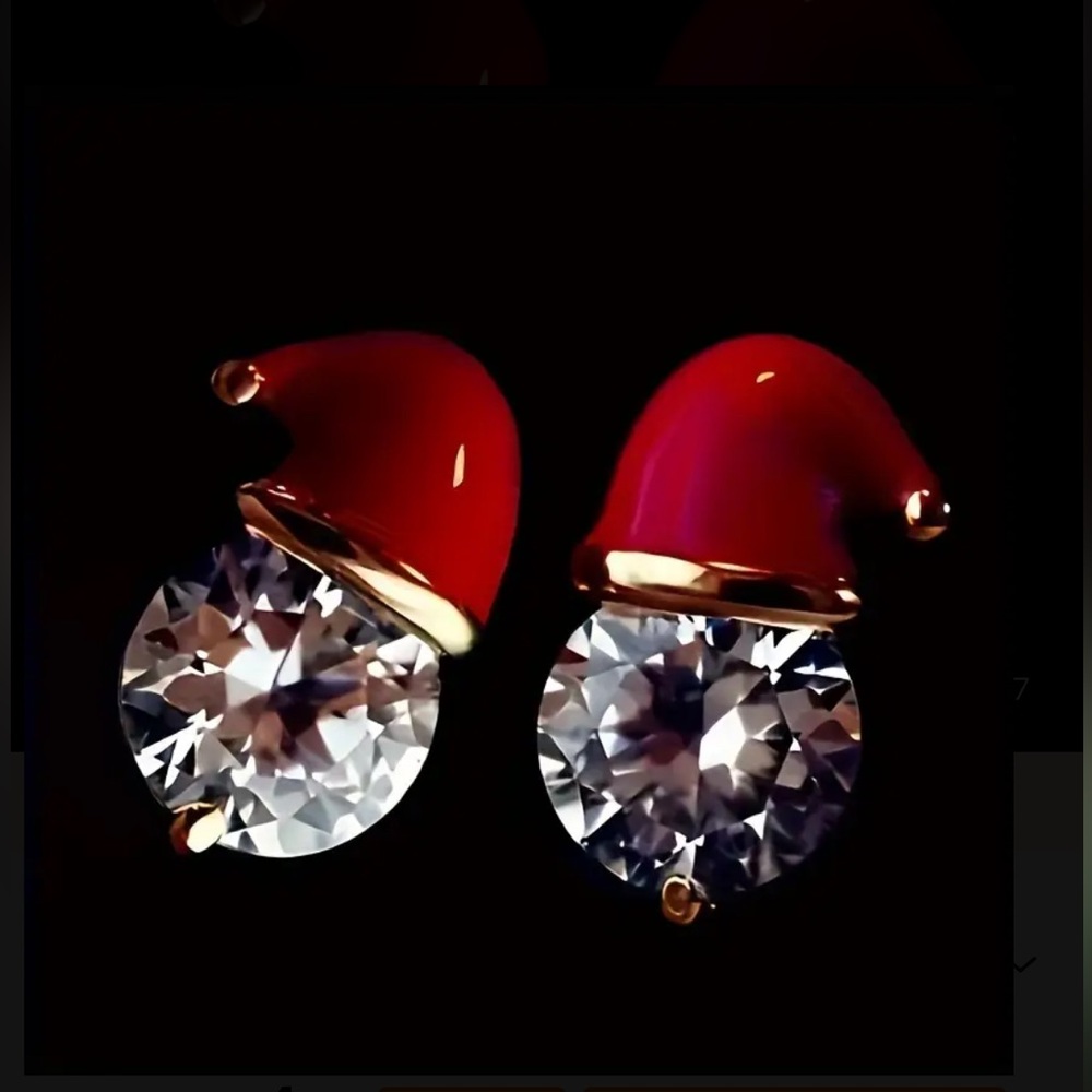 Exquisite & Fashionable Christmas earrings, Christmas Festive Red Santa Hat